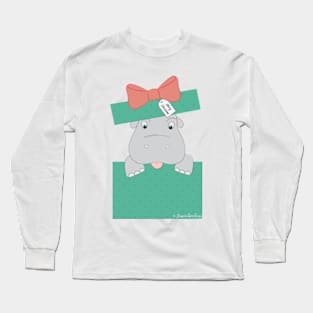 I Want a Hippopotamus for Christmas, Pastel © GraphicLoveShop Long Sleeve T-Shirt